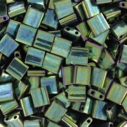 Miyuki tila 5x5mm kralen - Metallic green iris TL-468